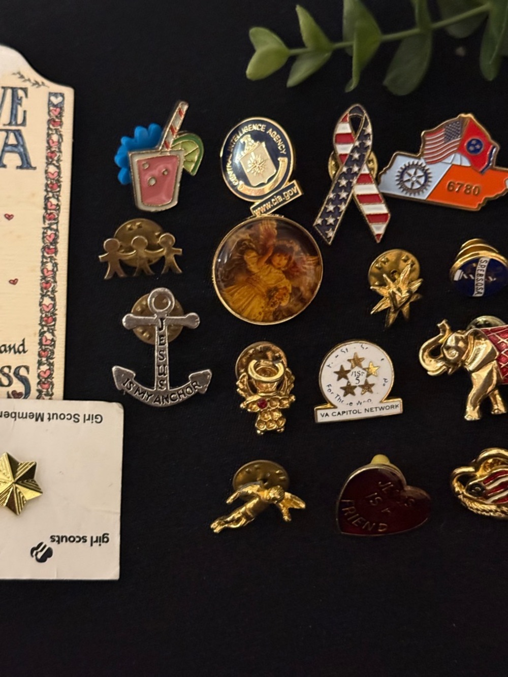 Assorted Vintage Enamel & Gold Tone Pins - Multicolor - Picture 5 of 7